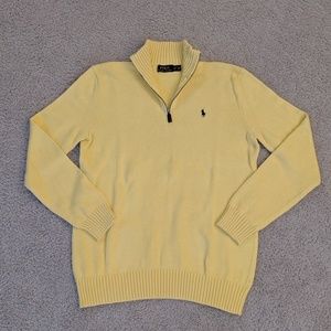 POLO RALPH LAUREN yellow half zip sweater